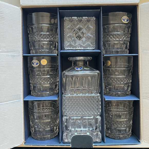 Vintage Bohemia Crystal Decanter Set - Picture 2 of 5